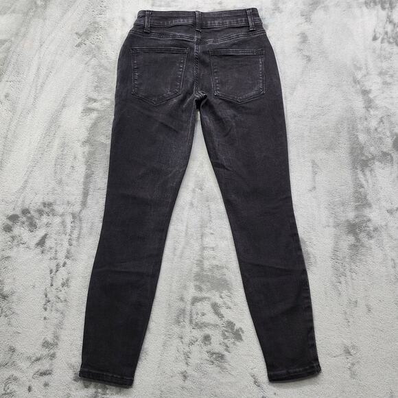 Maurices Jeans Womens XS SHORT Black Low Rise Skinny Leg Stretch Denim Ankle - Picture 2 of 12